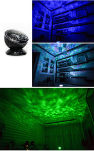 ocean wave projector night light With USB Remote Control TF Cards Music Player Speaker