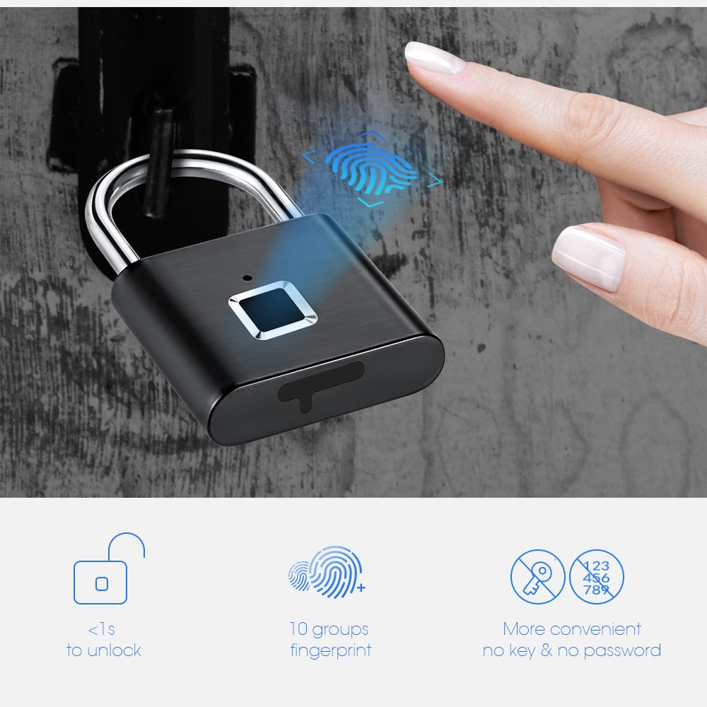 Fingerprint digital door lock-Rechargeable and USB supporter keyless